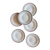 Set of 6 vintage deep plates, Gildas models