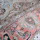 Silk cashmere rug pastel tones floral patterns India Kashmir vintage 181 cm x 286 cm
