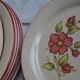 Set of pink earthenware plates Saint-Amand model Charme