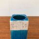 Mid-century Italian blue and white minimalist vase by Bitossi, 1960s.