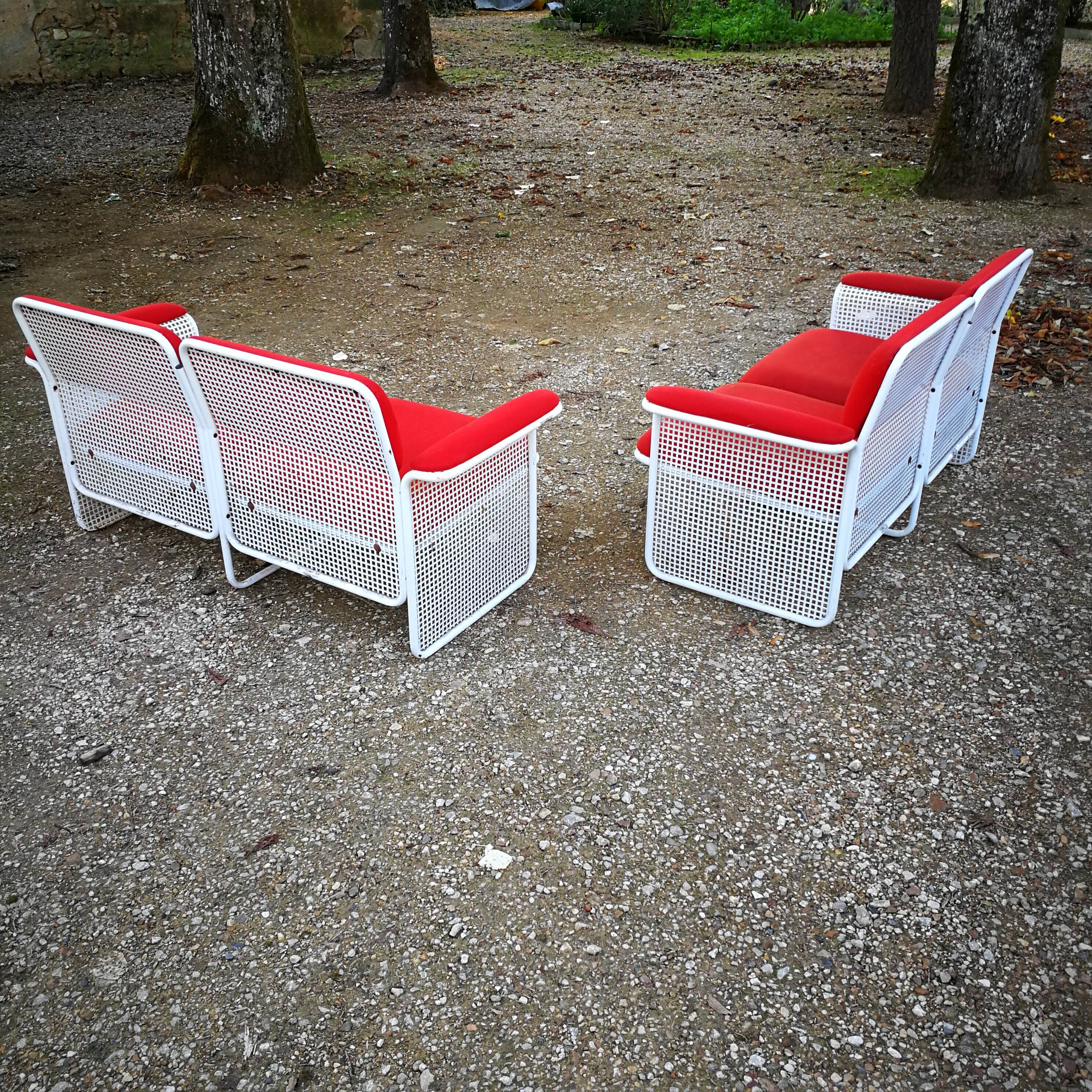 Pair of metal sofas Talin design
