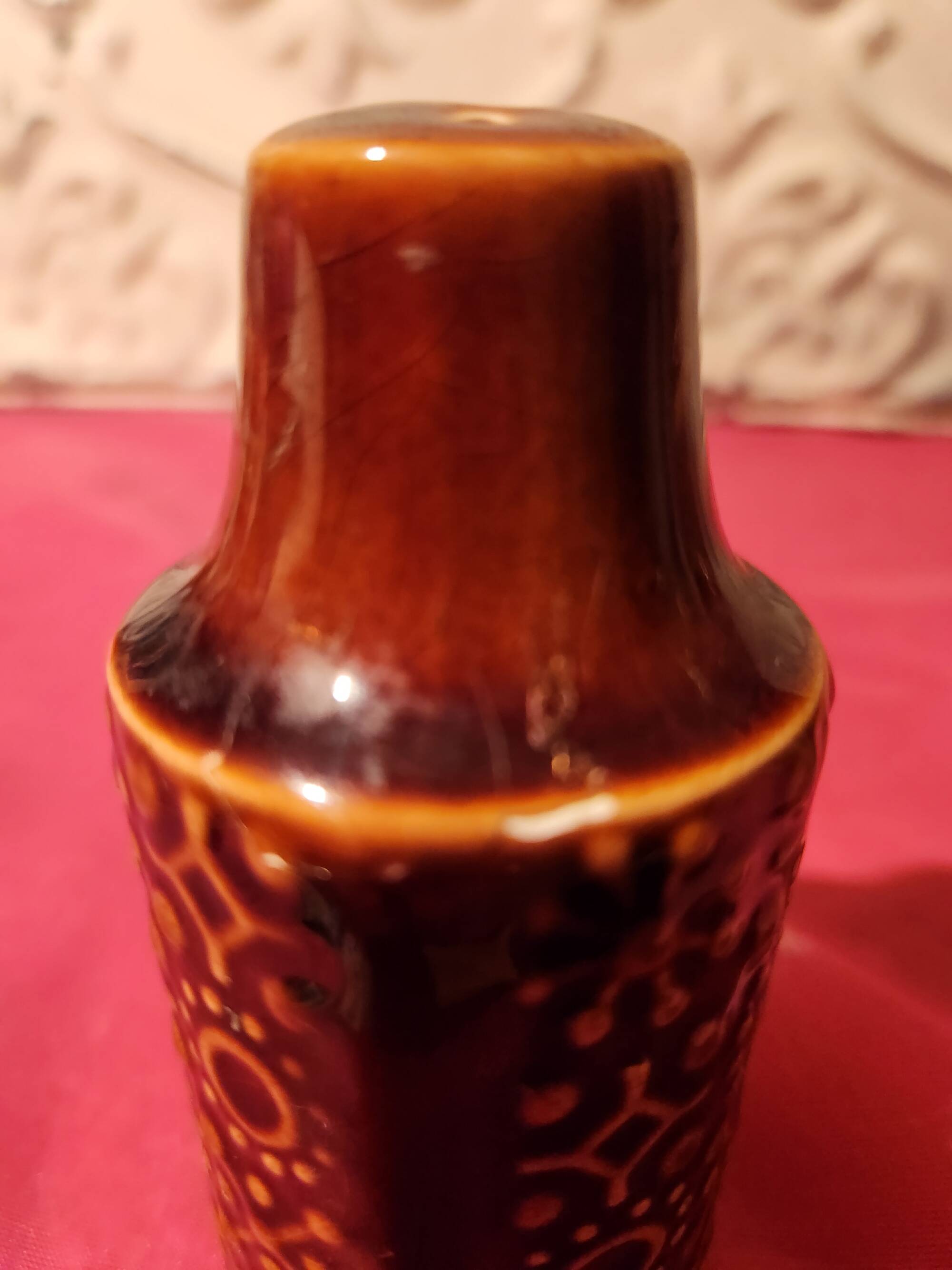 Set of ceramic condiments: salt, pepper, mustard, Connemara Celtic.