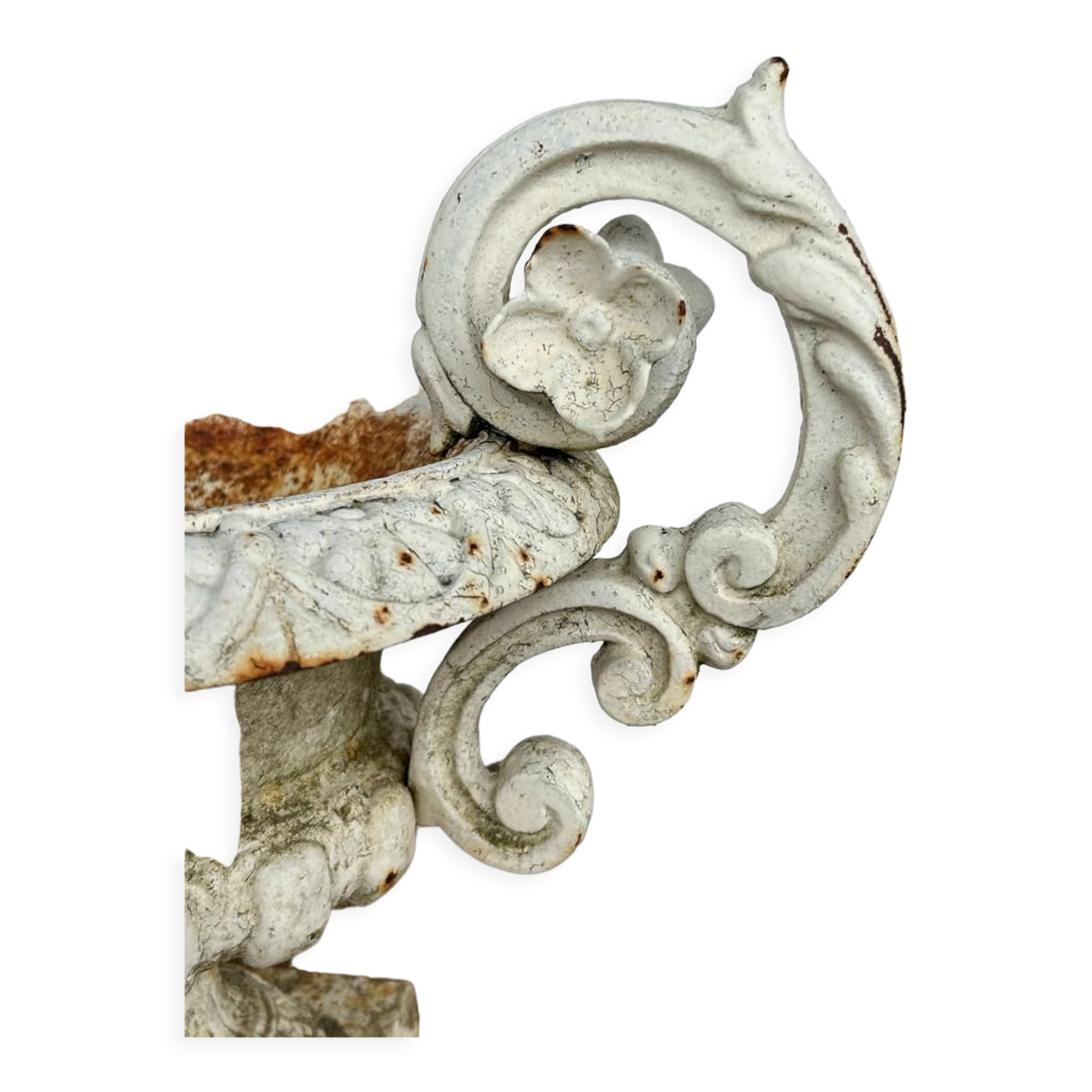 Pair of cast iron garden vases late nineteenth