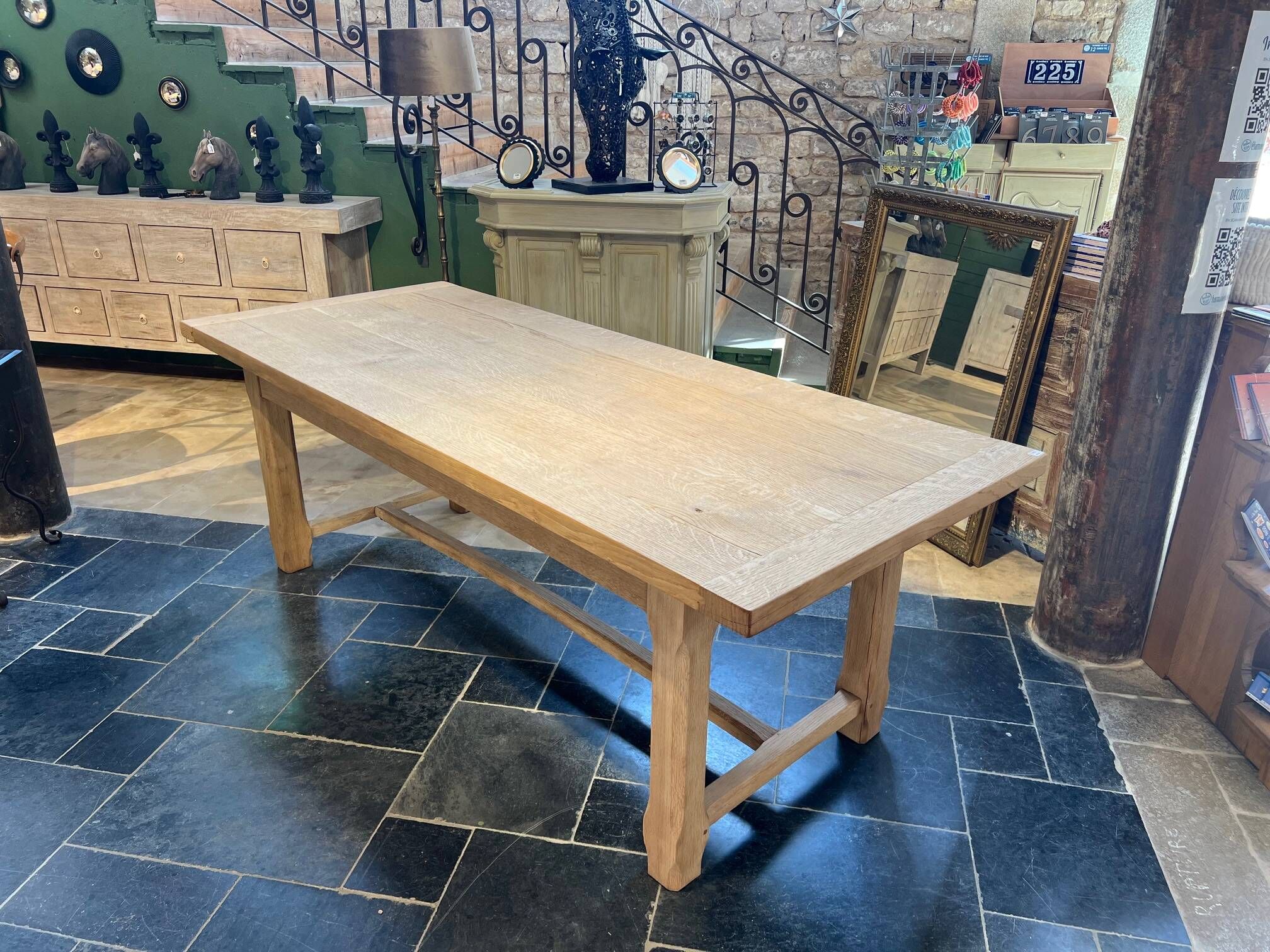 Solid oak farmhouse table