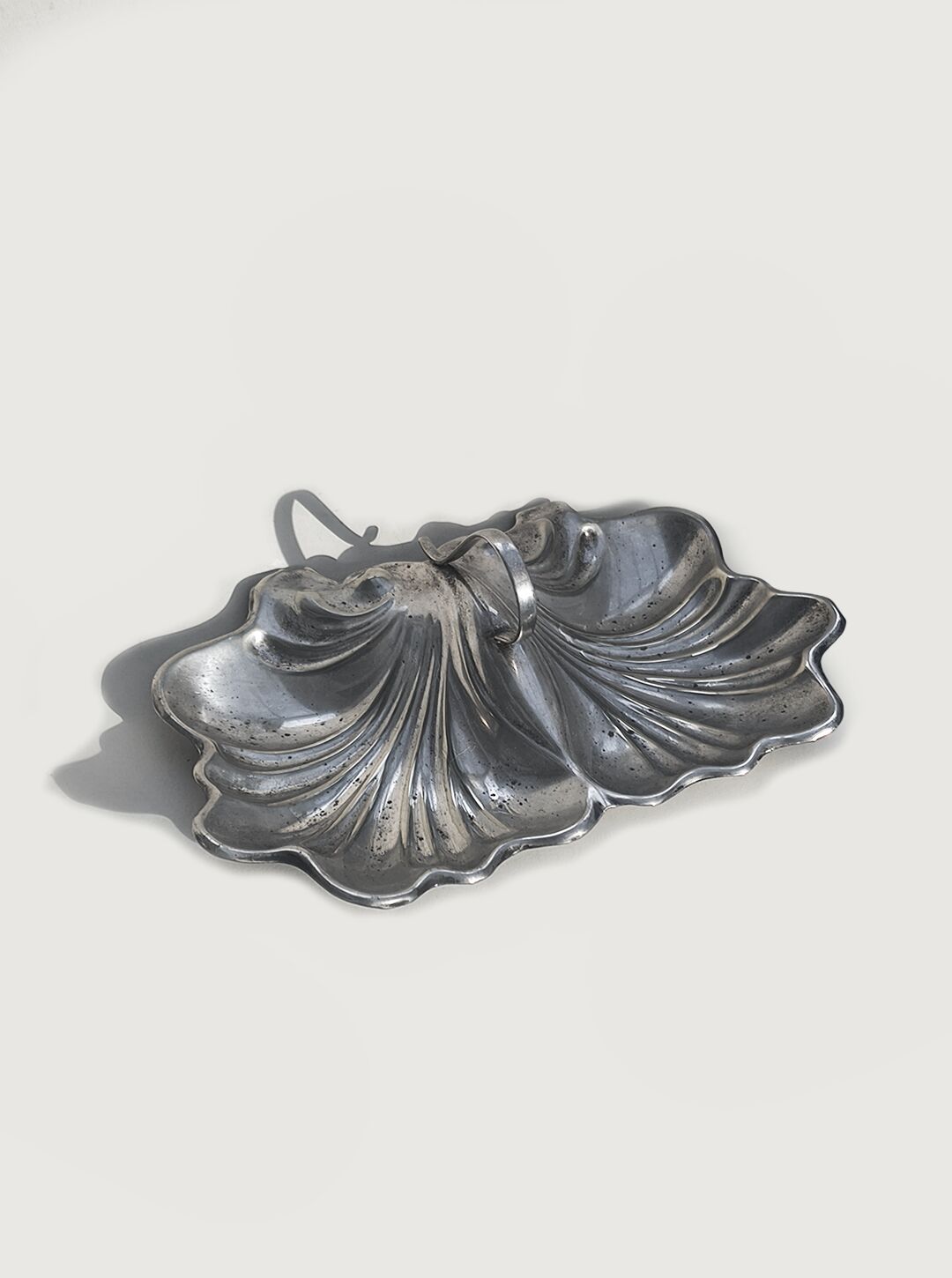 Plateau Double Art Nouveau en métal argenté