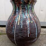 Old vintage ceramic flower pot