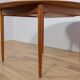 Table à manger ronde danoise vintage en teck, 1970s