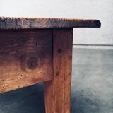 French Country Design Pine Dining Table with Drawer, France, 1930s