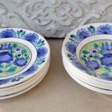 6 flat plates and 6 hollow plates Vloclawek Poland Hand painted