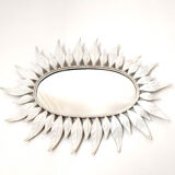 Mirror sun metal leaves 66x48cm