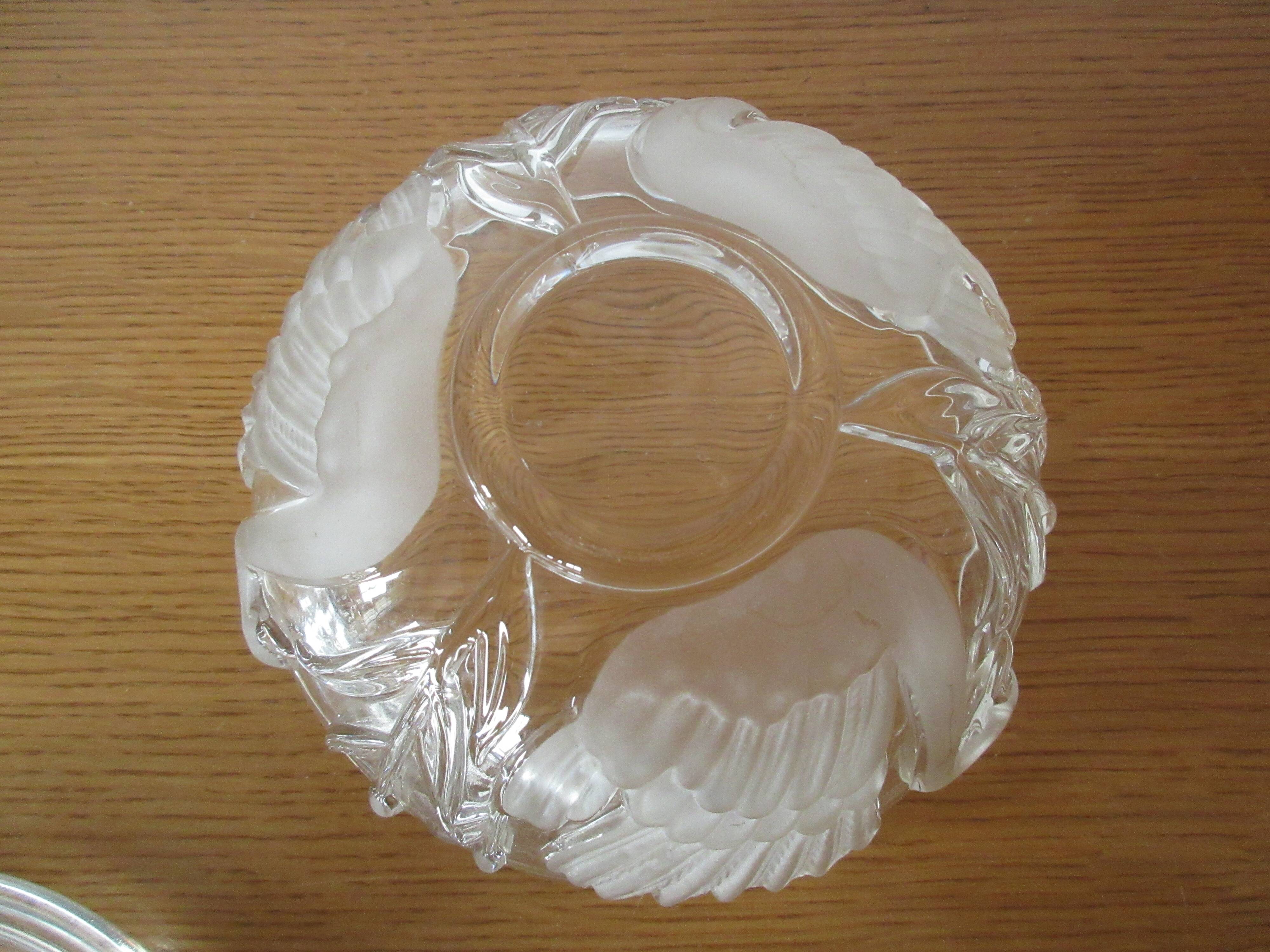 Vintage "swans" glass candy