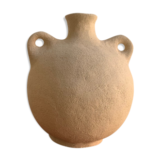 Vase en grès blanc chamotté