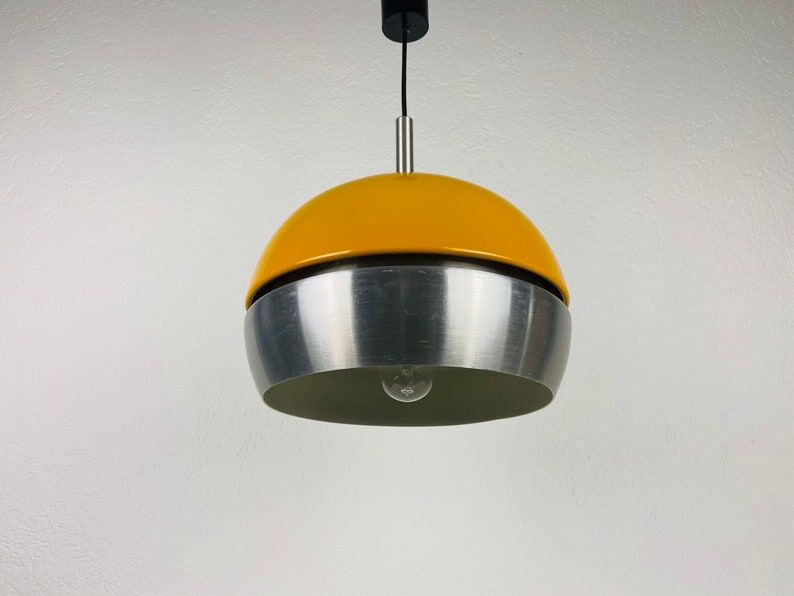 Danish metal pendant lamp, 1970s