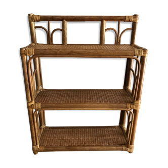 Vintage rattan shelf