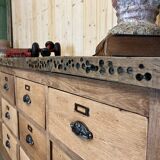 Workshop craft furniture with oak drawers early twentieth century