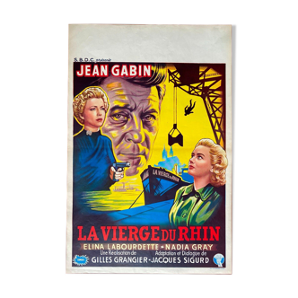 Affiche cinéma originale "La Vierge du Rhin" Jean Gabin 36x55cm 1953