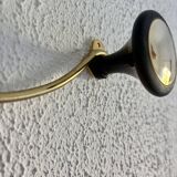Vintage 1960 gold-plated coat rack with 3 hooks - 45 x 7 cm