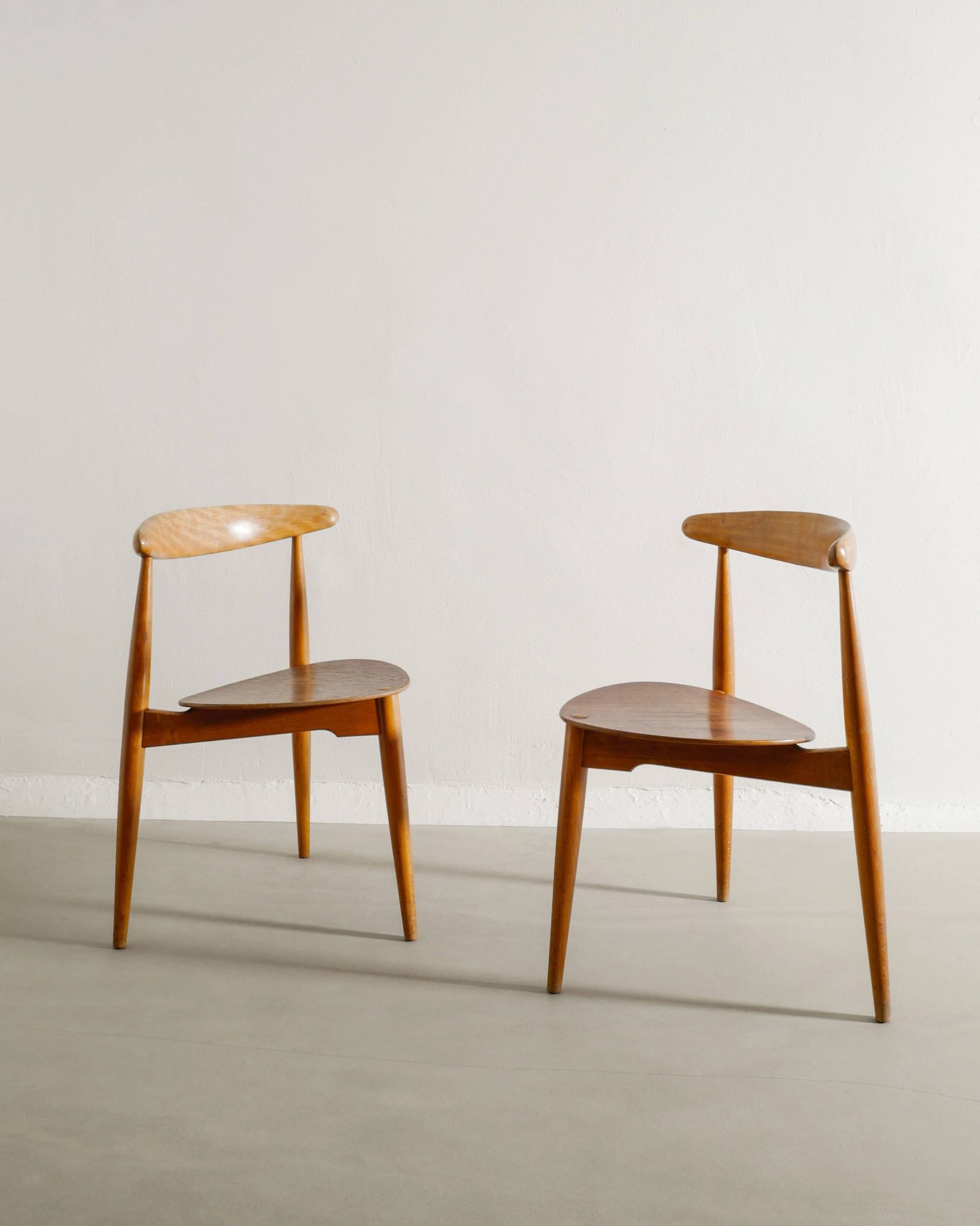 Set of Eight Danish Mid Century Heart Dining Chairs by Hans J Wegner, 1950s