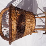 Vintage wicker cradle