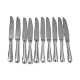 Ercuis Auteuil, 10 couteaux de table en métal argenté, excellent état, 22 cm.