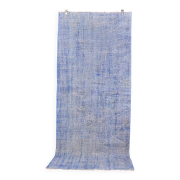 Tapis de couloir turc bleu vintage sku1302