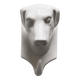 Patère en porcelaine chien.