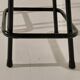 Vintage velvet and iron stools, set of two, Italy 1960s.