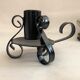 Hand candle holder handmade wrought wrought iron twisted