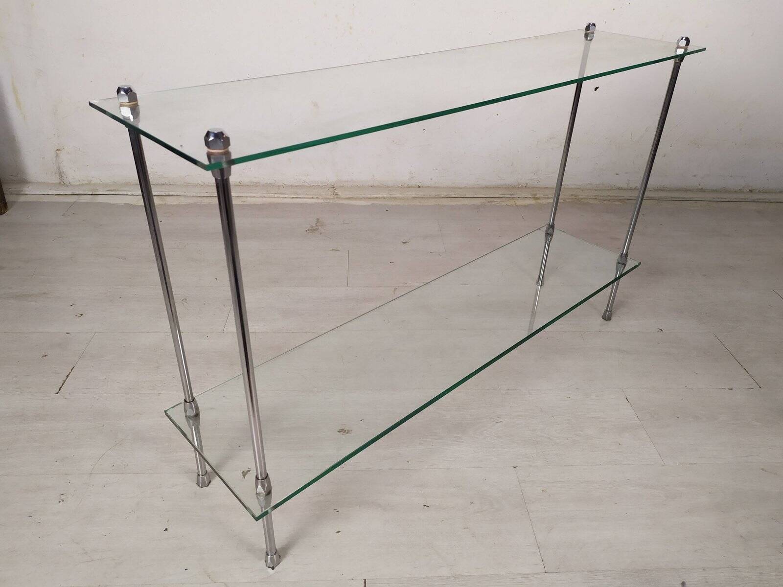 Chrome vintage console, 1970s