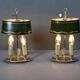Pair of "Bouillotte" Lamps in Brass, Empire Style – Early 20th Century