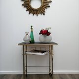 Black & gold side table