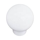 Industrial spherical wall lamp, white, OWS100, Poland, 1960s PRL
