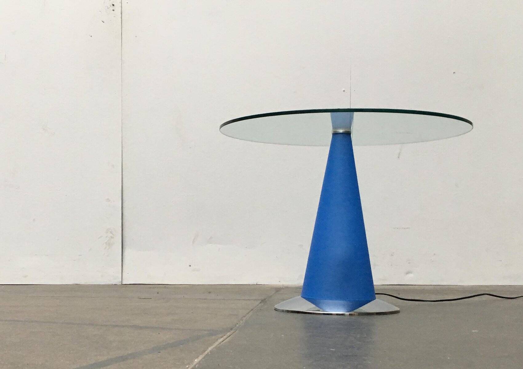 Birillo postmodern side table and floor lamp by Parisotto for Fontana Arte, 1980s