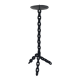 Vintage black brutalist chain floor candlestick