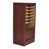 1960s, Danish office cabinet, original condition, teak wood, sliding doors, drawers inside.