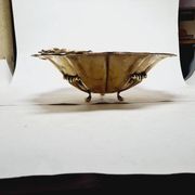 Art Deco hammered bowl on stand, Germany, 1930s