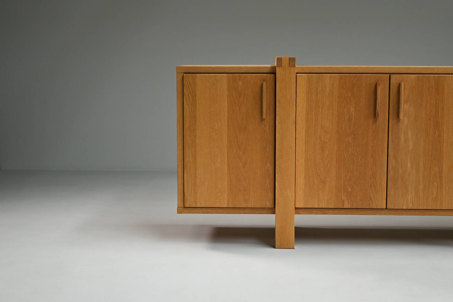 Brutalist oak sideboard, Belgium.