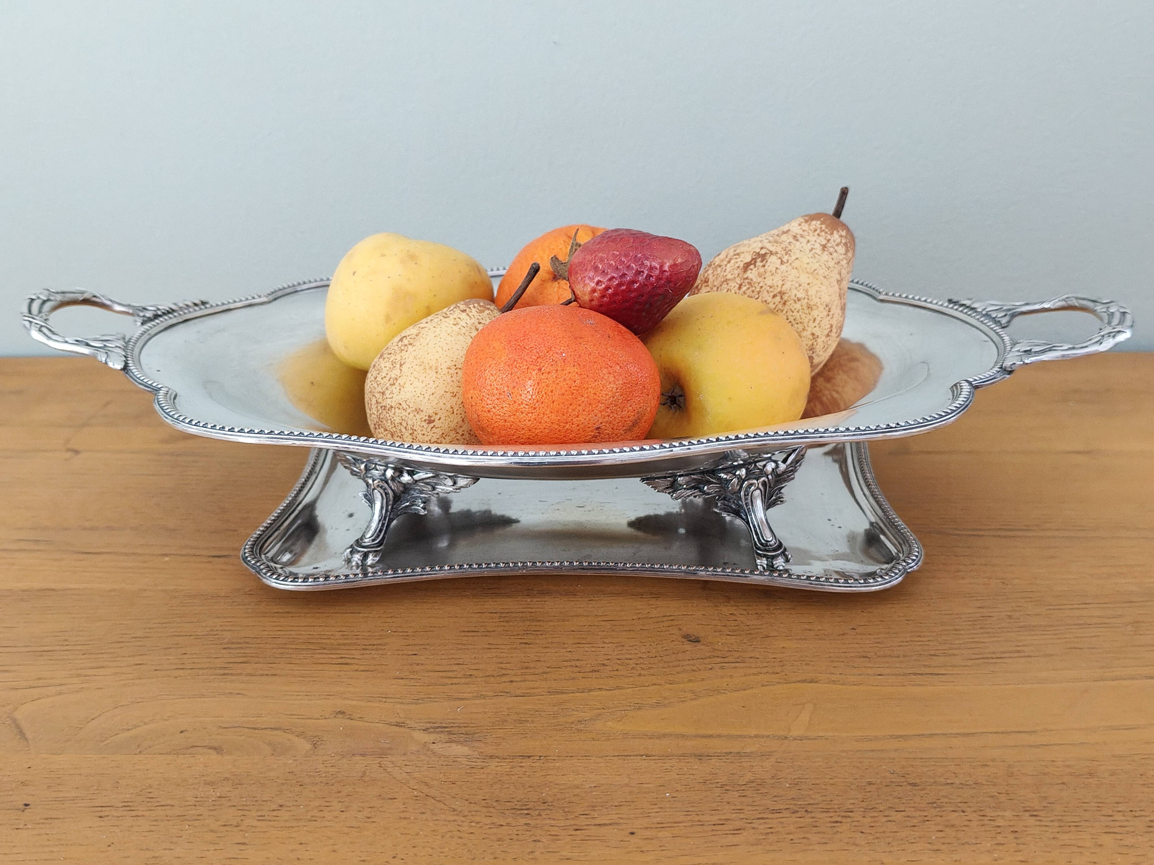 Antique silver-plated centrepiece with hallmark.