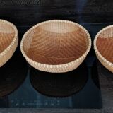 3 paniers en osier