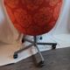 Seventies wheeled basket armchair