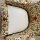 Fauteuil velours fleuri