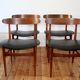 4 chairs Scandinavian 60s teak