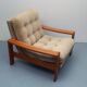 1970s armchair beige in oak