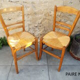 6 straw chairs
