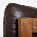 Leather lounge chair