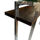 70s glass and stainless steel console
