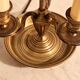 Gilded bronze and painted tin bouillotte lamp