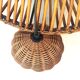 Vintage rattan pendant light with a diameter of 45cm