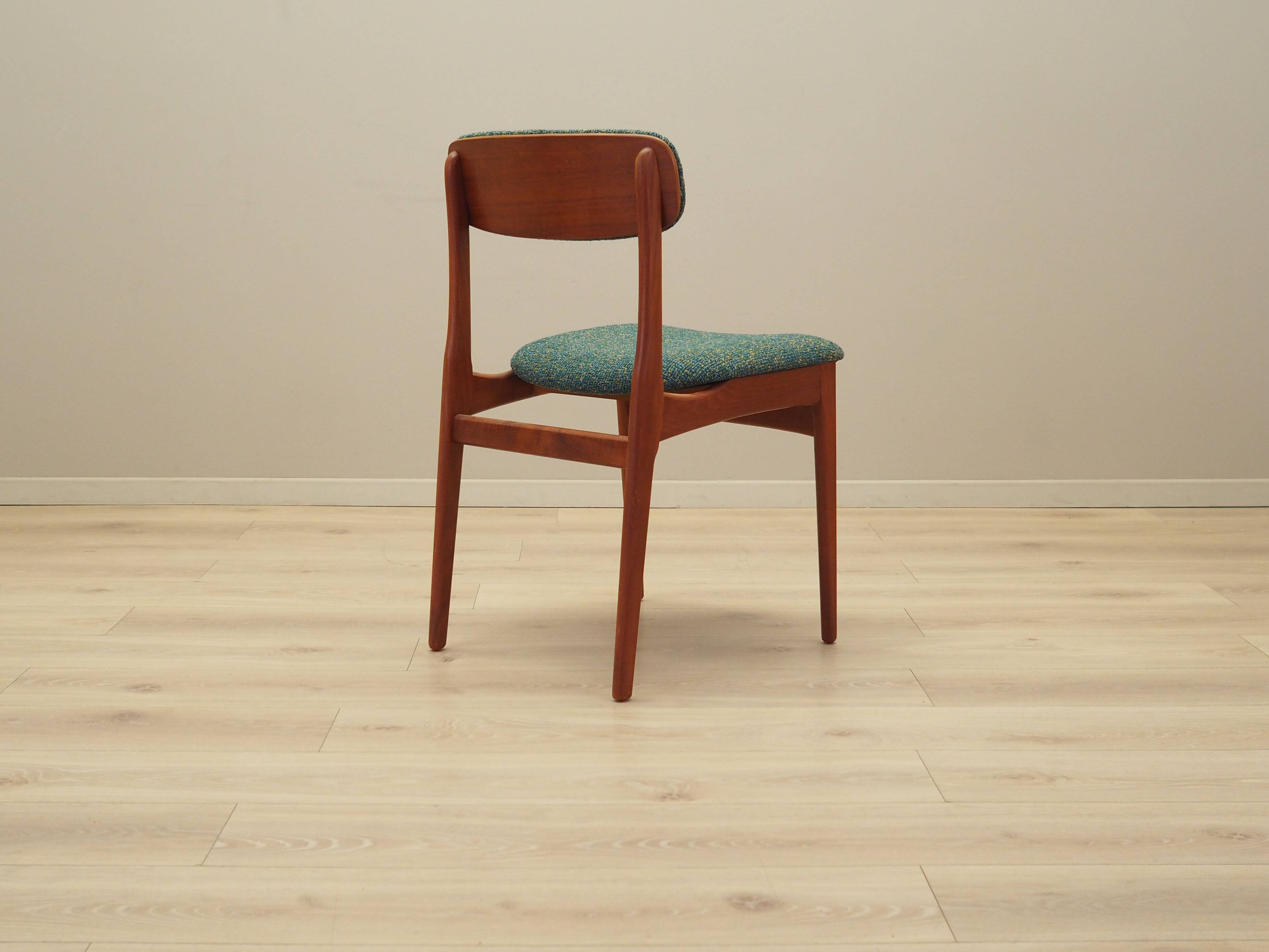 Set of six teak chairs, Danish design, 1960s, manufacture: N. & K. Bundgaar