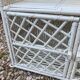 Vintage white rattan wall shelf